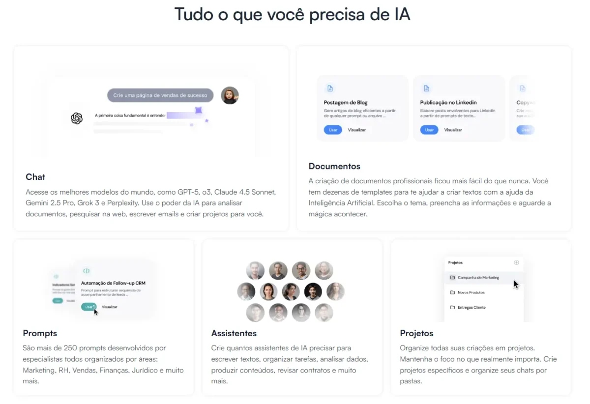 inner ai funcionalidades e recursos de inteligência artificial