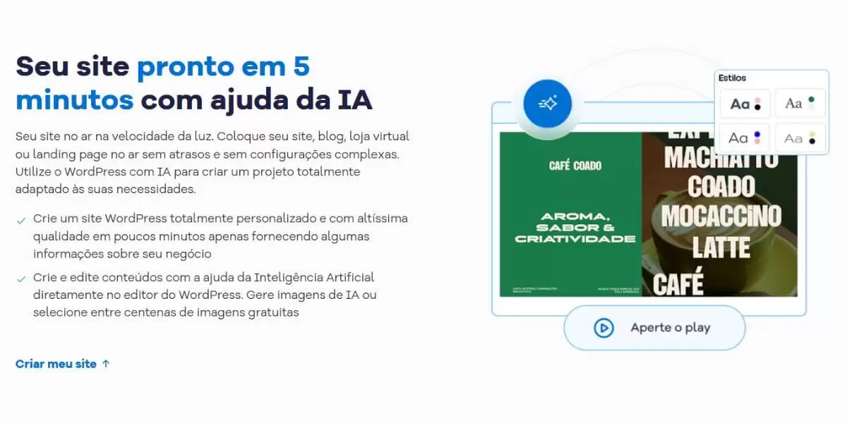 crear un sitio web con IA en WordPress