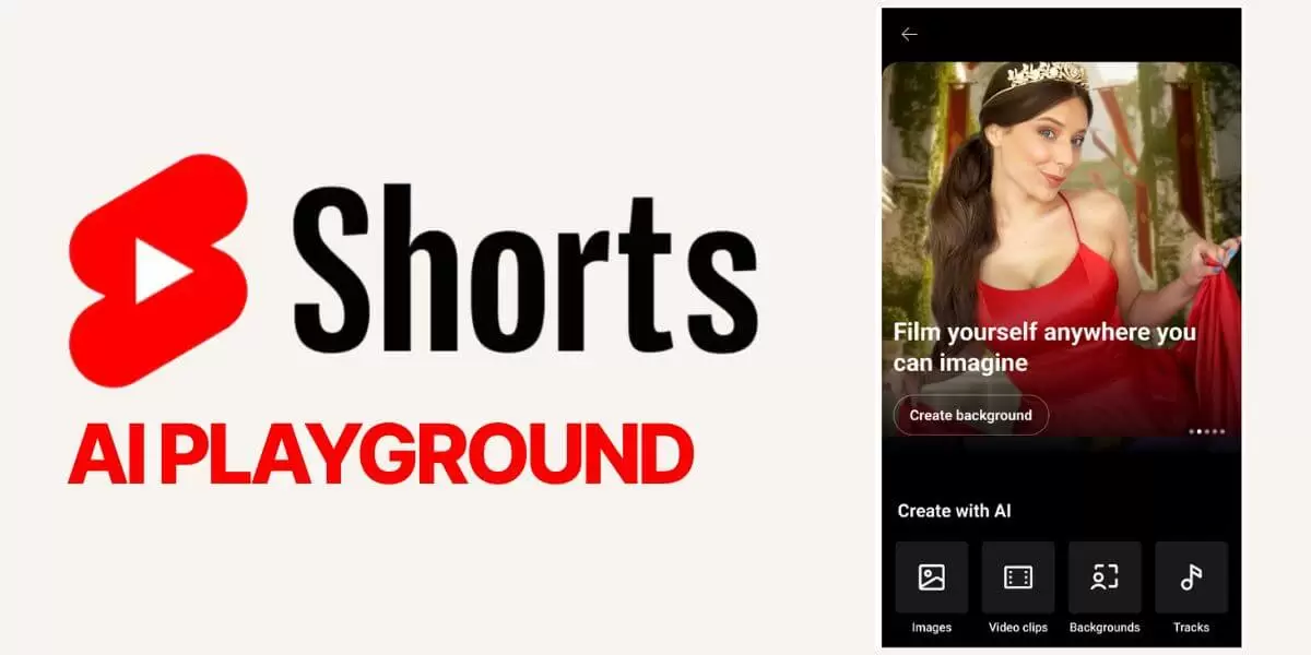 ia para shorts no ai playground do youtube